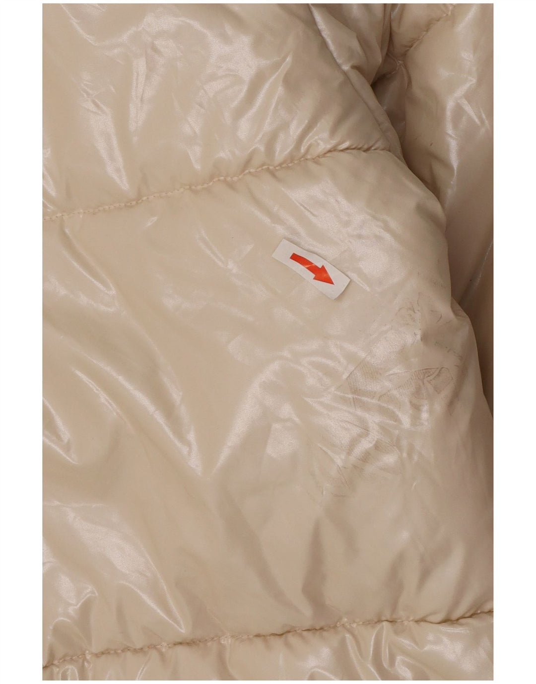 Jaqueta acolchoada feminina Benetton UK 18 XL poliamida bege