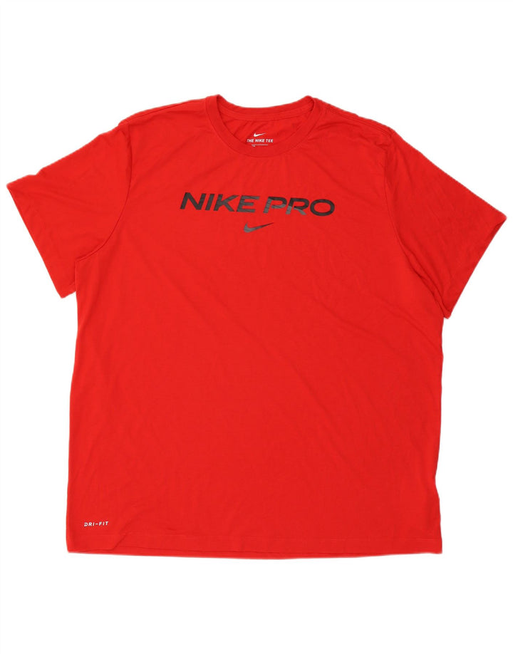Camiseta masculina NIKE Dri Fit Graphic Top 2XL poliéster vermelho