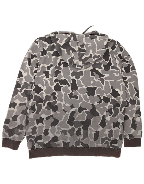 Adidas Mens Hoodie Jumper Grande Camuflagem Cinza