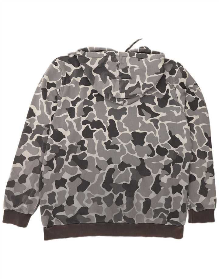 Adidas Mens Hoodie Jumper Grande Camuflagem Cinza