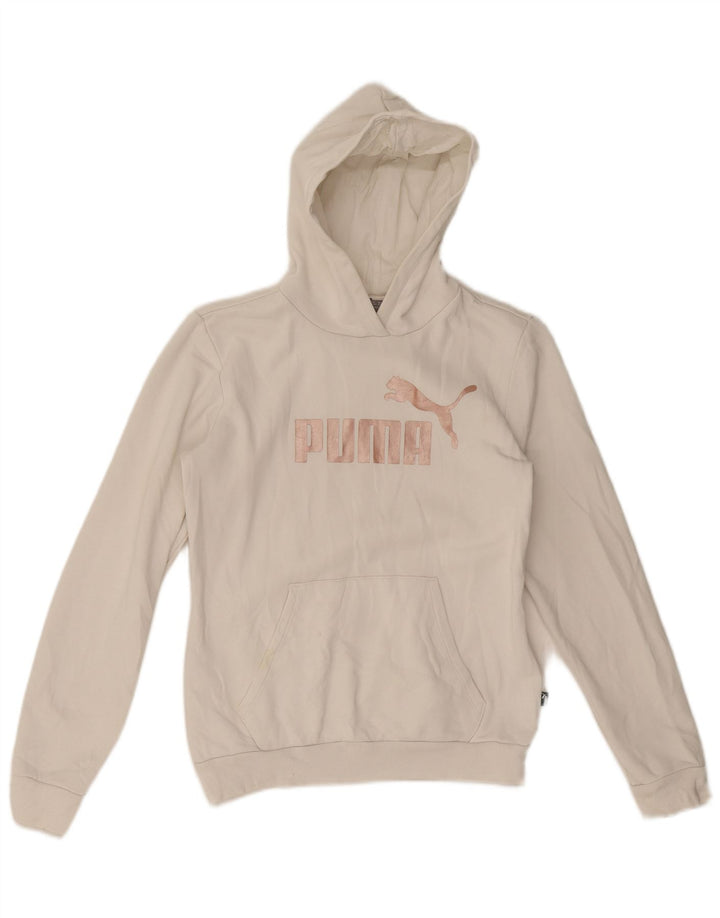 Jumper com capuz gráfico feminino Puma 15-16 anos branco