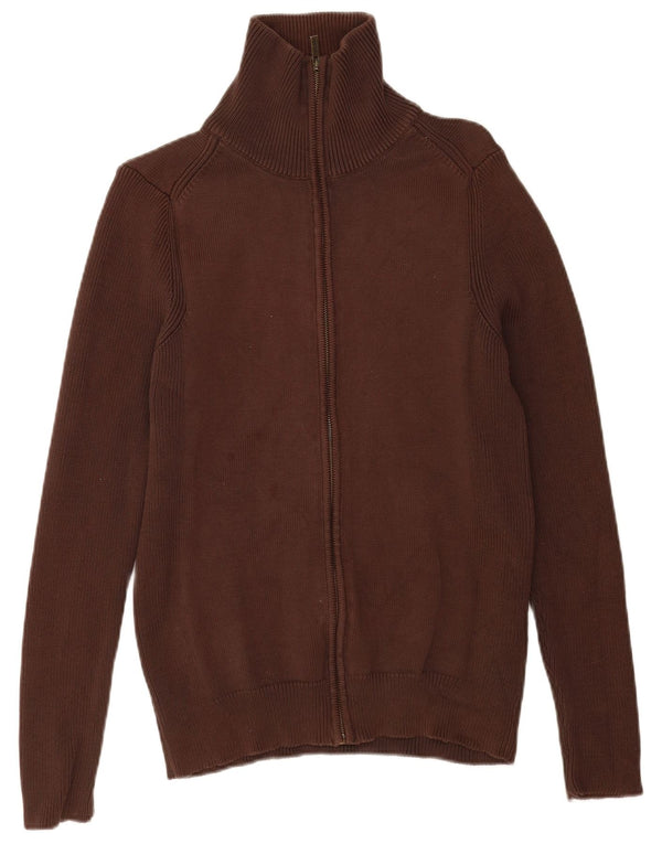 Suéter cardigã masculino Zara grande algodão marrom