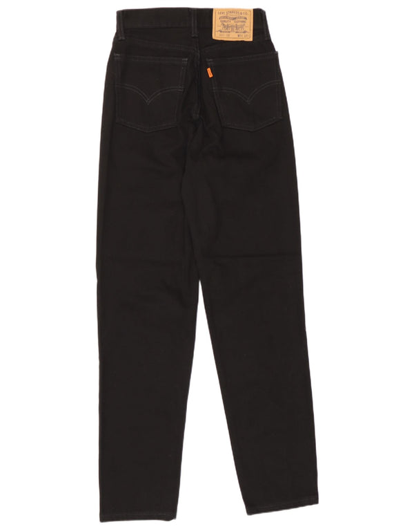 Calça jeans feminina Levi's 891 Tapered W26 L30 algodão preto