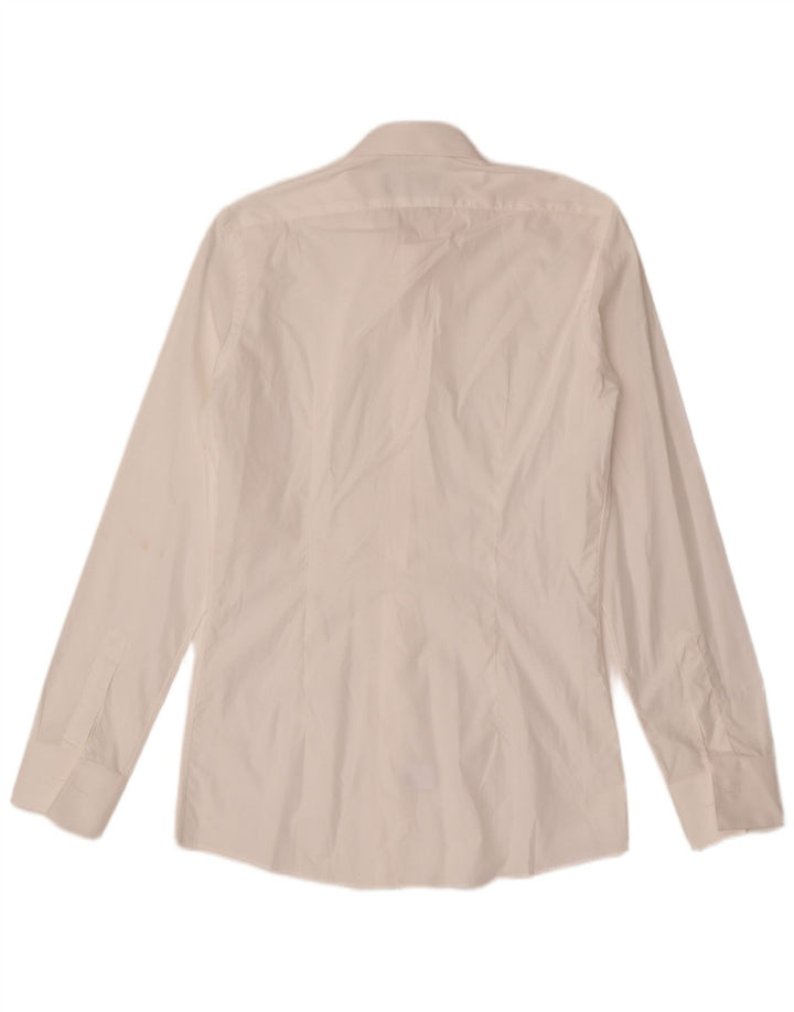 Camisa formal masculina Carlo Pignatelli tamanho 38 15 algodão branco médio