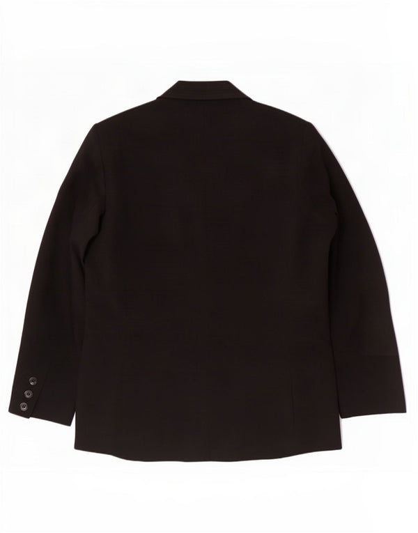 Jaqueta blazer feminina Marks & Spencer com 1 botão Reino Unido 16 grande poliéster preto