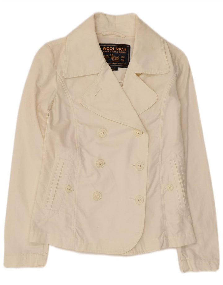 Casaco curto feminino WOOLRICH UK 6 XS algodão branco