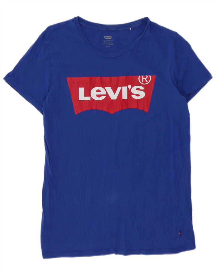 Camiseta gráfica masculina Levi's Top pequeno algodão azul