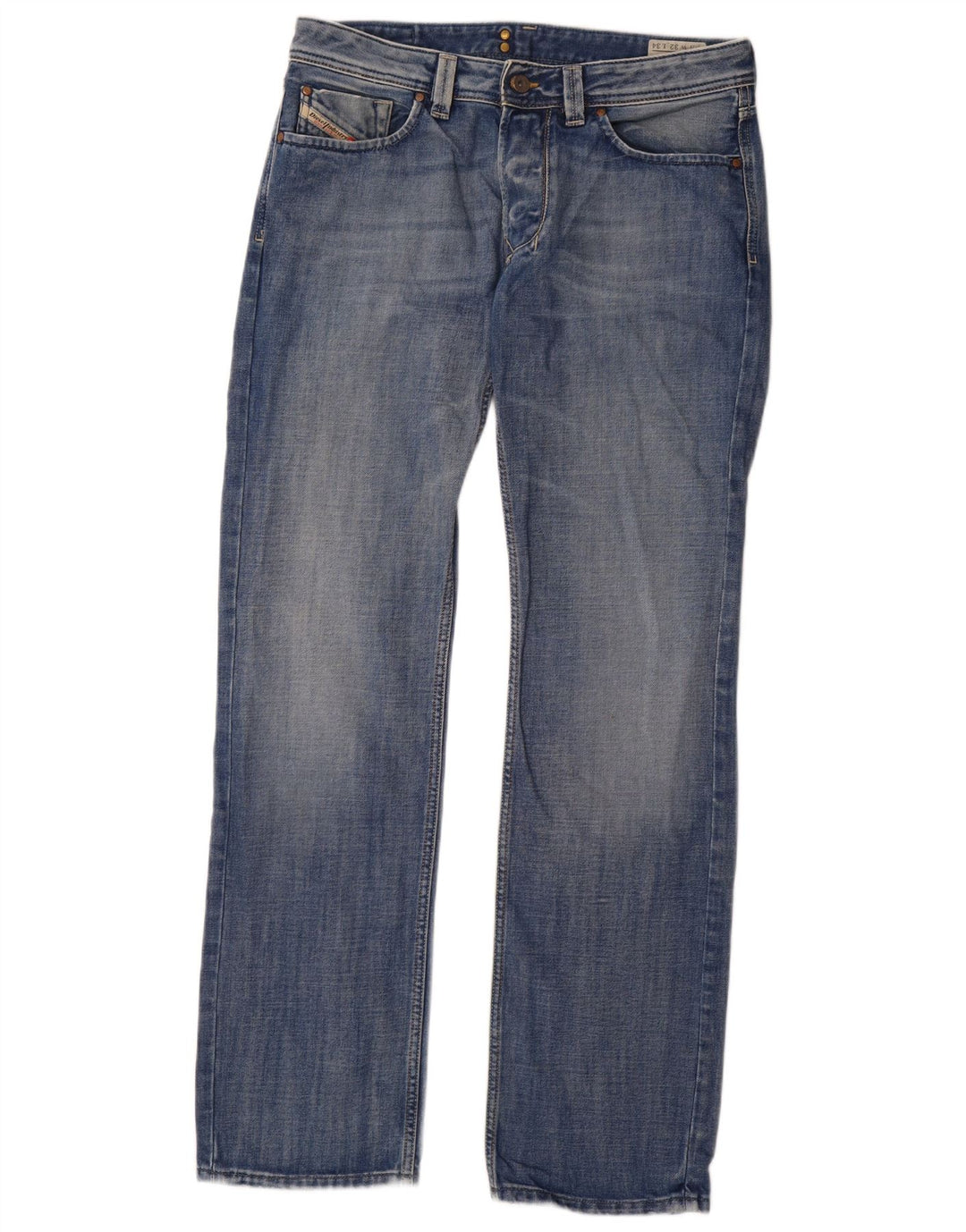 Diesel Mens Larkee Straight Jeans W32 L34 Azul Algodão