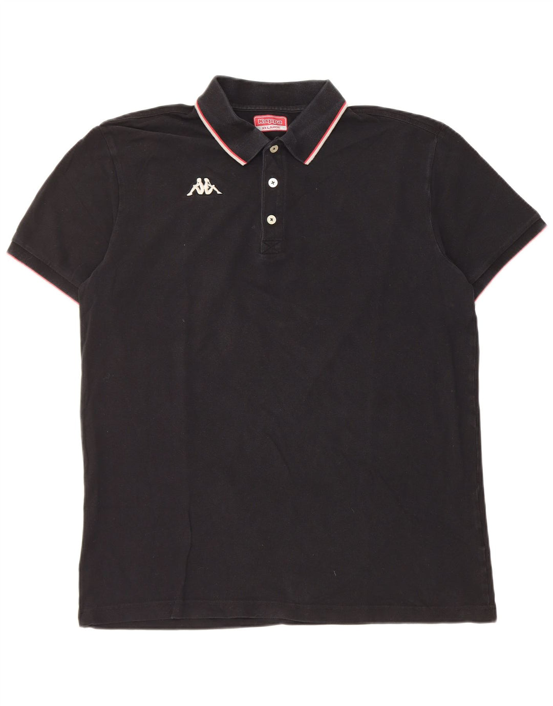 Camisa polo masculina Kappa 2XL algodão preto
