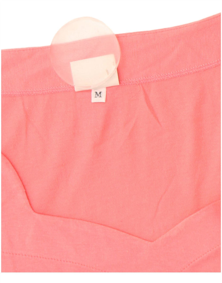 Camiseta feminina Benetton UK 14 algodão rosa médio