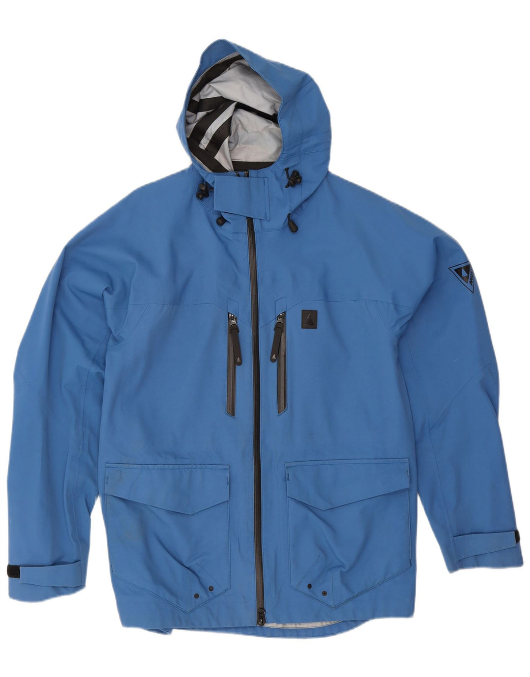 Jaqueta de chuva masculina Musto com capuz UK 38 poliamida azul médio