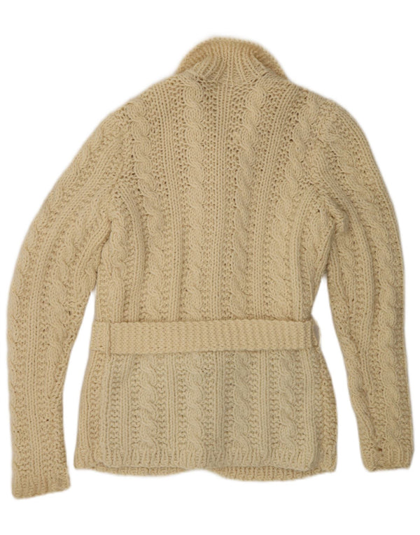 Suéter Cardigan Feminino Vintage UK 12 Médio Off White