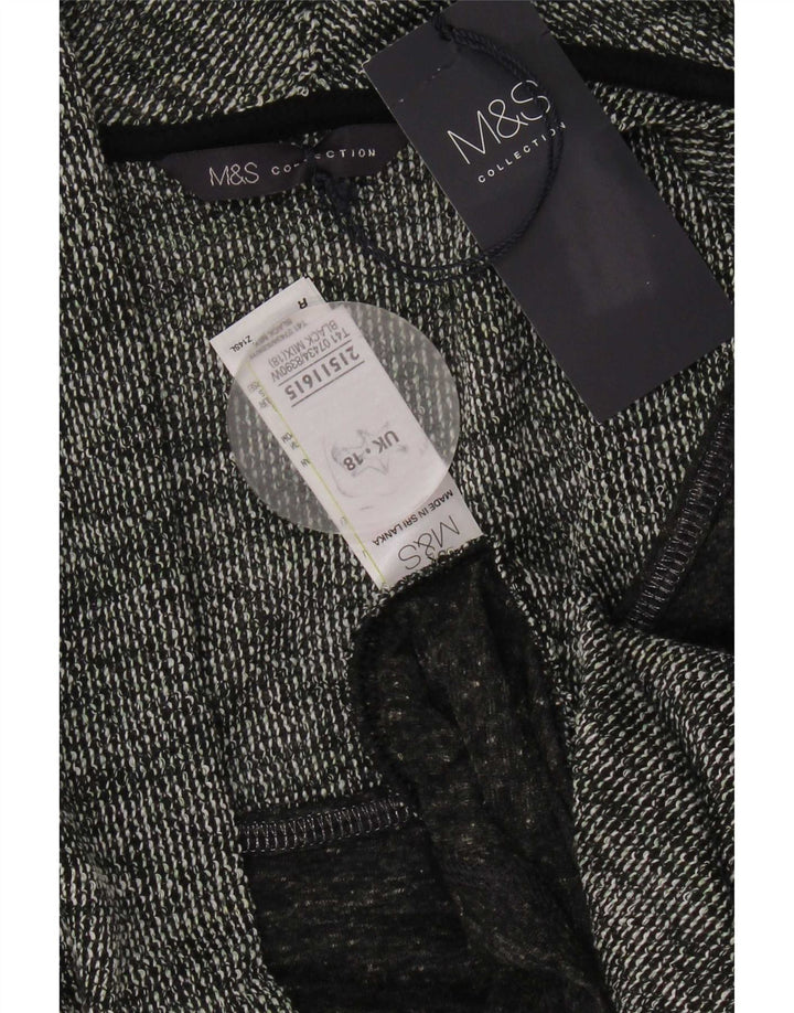 Suéter cardigã aberto feminino Marks & Spencer UK 18 XL cinza poliéster