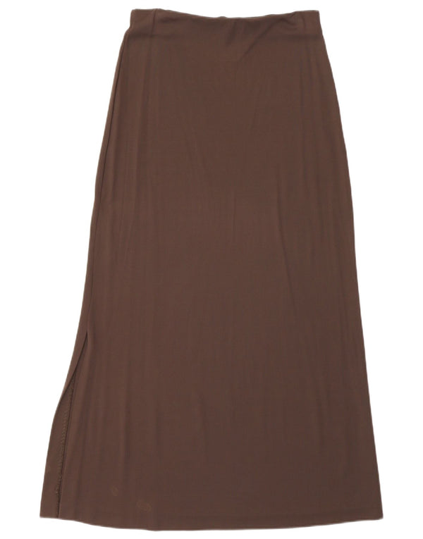 Saia maxi feminina Sportmax média W28 viscose marrom