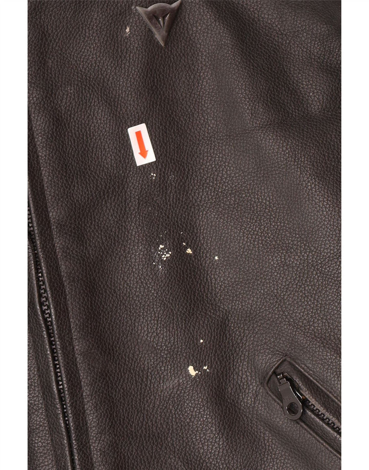 Jaqueta masculina DAINESE Graphic Racer tamanho 54 grande couro preto colorido