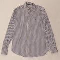 Camisa masculina SIVIGLIA de algodão listrado azul médio