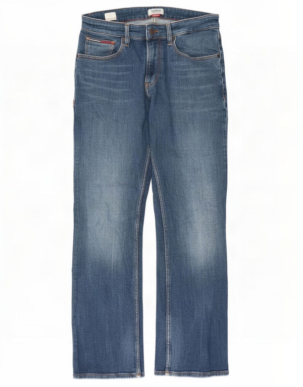 Tommy Hilfiger Masculino Ryan Bootcut Jeans W32 L32 Azul Algodão