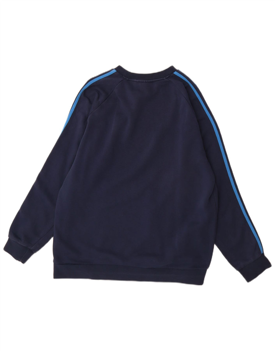 ADIDAS Mens Moletom Jumper Grande Algodão Azul Marinho