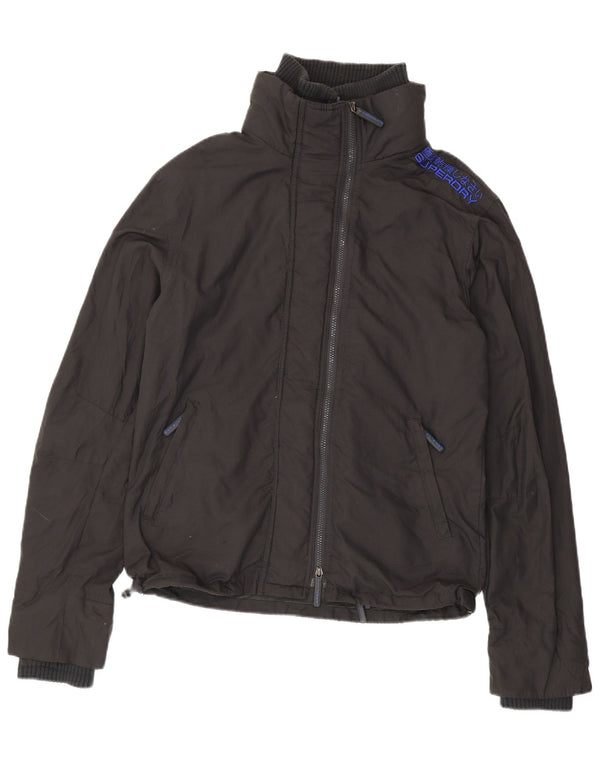 Jaqueta de chuva masculina Superdry UK 42 XL cinza nylon