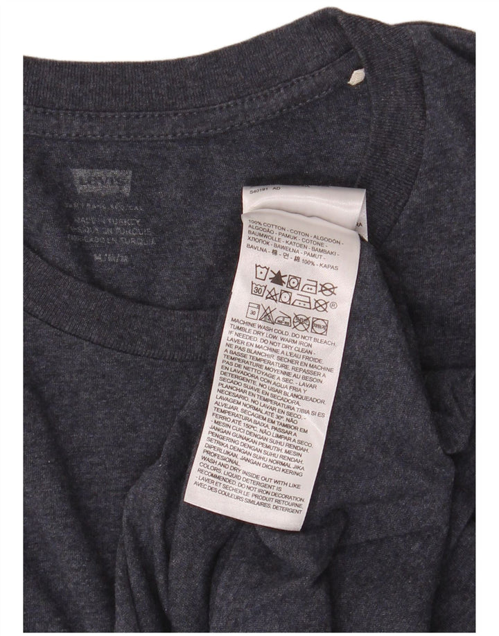 Camiseta masculina Levi's Top médio algodão manchado azul marinho