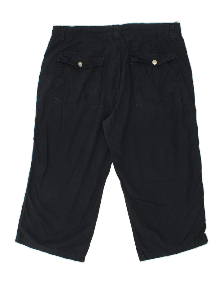 SERGIO TACCHINI Mens Straight Capri Trousers W38 L21 Navy Blue Cotton Vintage Sergio Tacchini and Second-Hand Sergio Tacchini from Messina Hembry 