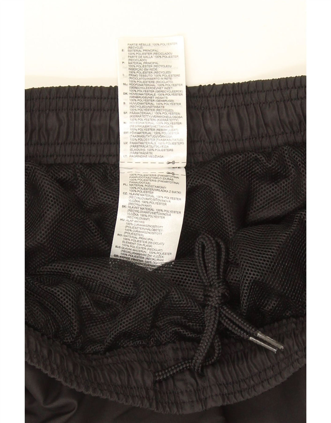 Shorts esportivos masculinos ADIDAS grande poliéster preto