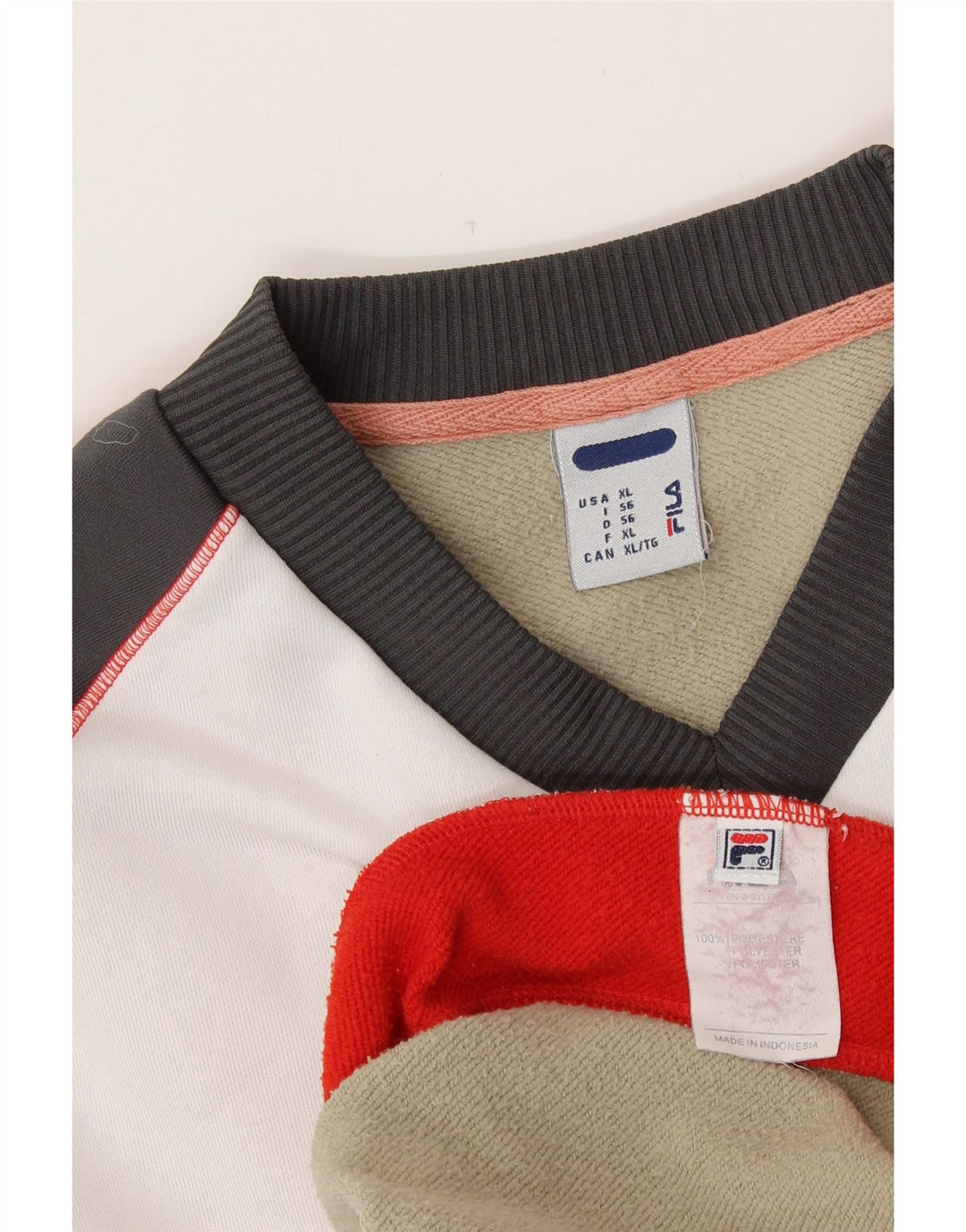FILA Moletom Masculino Jumper XL Multicolorido Colourblock Poliéster