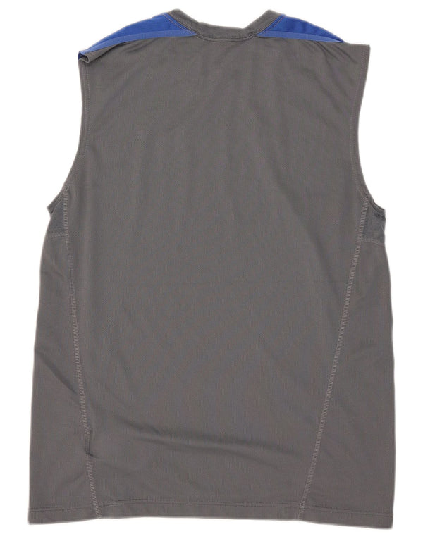 Nike Mens Dri Fit Vest Top Cinza Médio Colourblock Poliéster