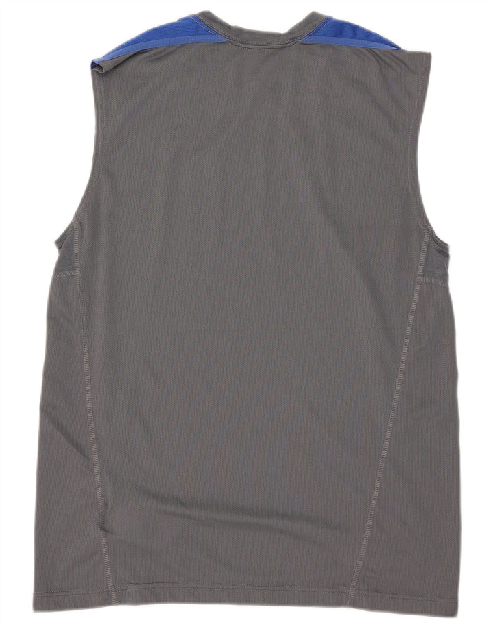 Nike Mens Dri Fit Vest Top Cinza Médio Colourblock Poliéster