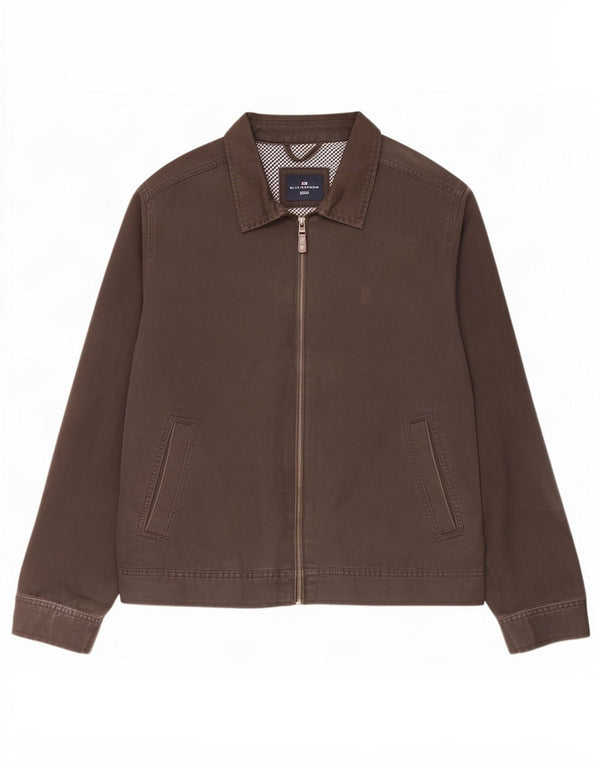 Jaqueta bomber masculina Marks & Spencer Blue Harbor Reino Unido 40 grande algodão marrom