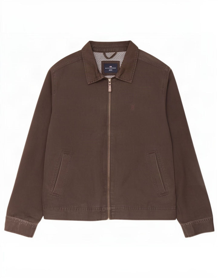 Jaqueta bomber masculina Marks & Spencer Blue Harbor Reino Unido 40 grande algodão marrom