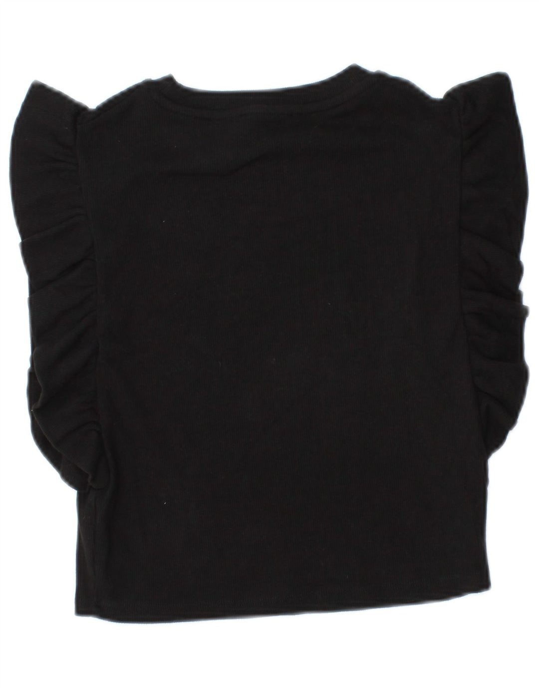 Blusa feminina Zara Top UK 8 pequeno algodão preto