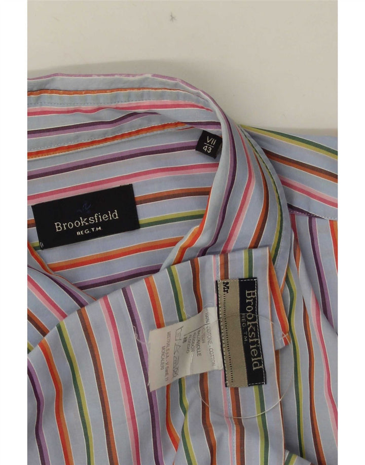 Camisa masculina Brooksfield tamanho 43 grande algodão listrado multicolorido