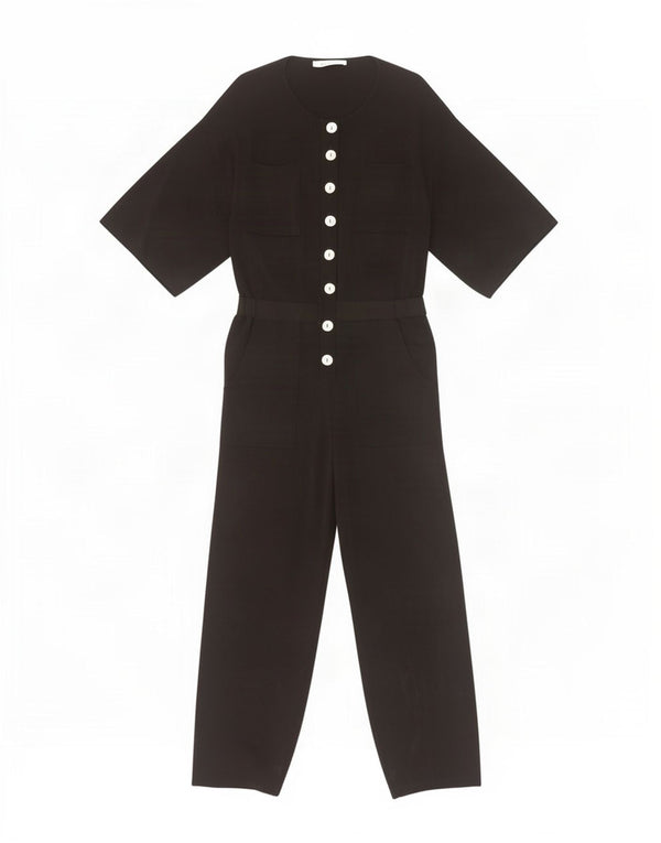 Macacão feminino Zara manga 3/4 Reino Unido 14 médio preto