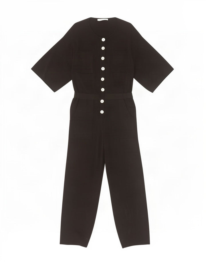 Macacão feminino Zara manga 3/4 Reino Unido 14 médio preto