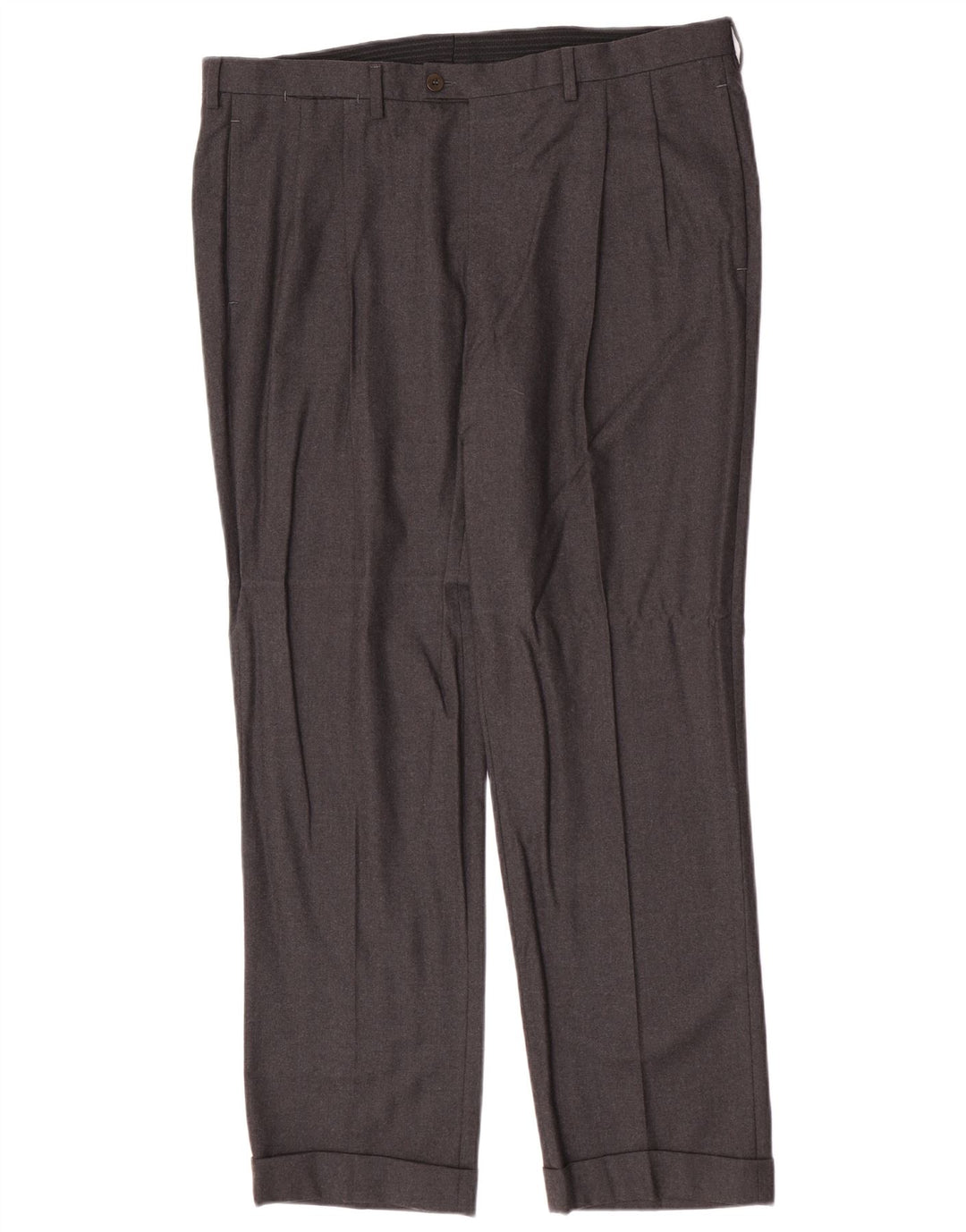 Calça masculina Kiton Pegged Suit IT 52 XL W38 L30 cinza