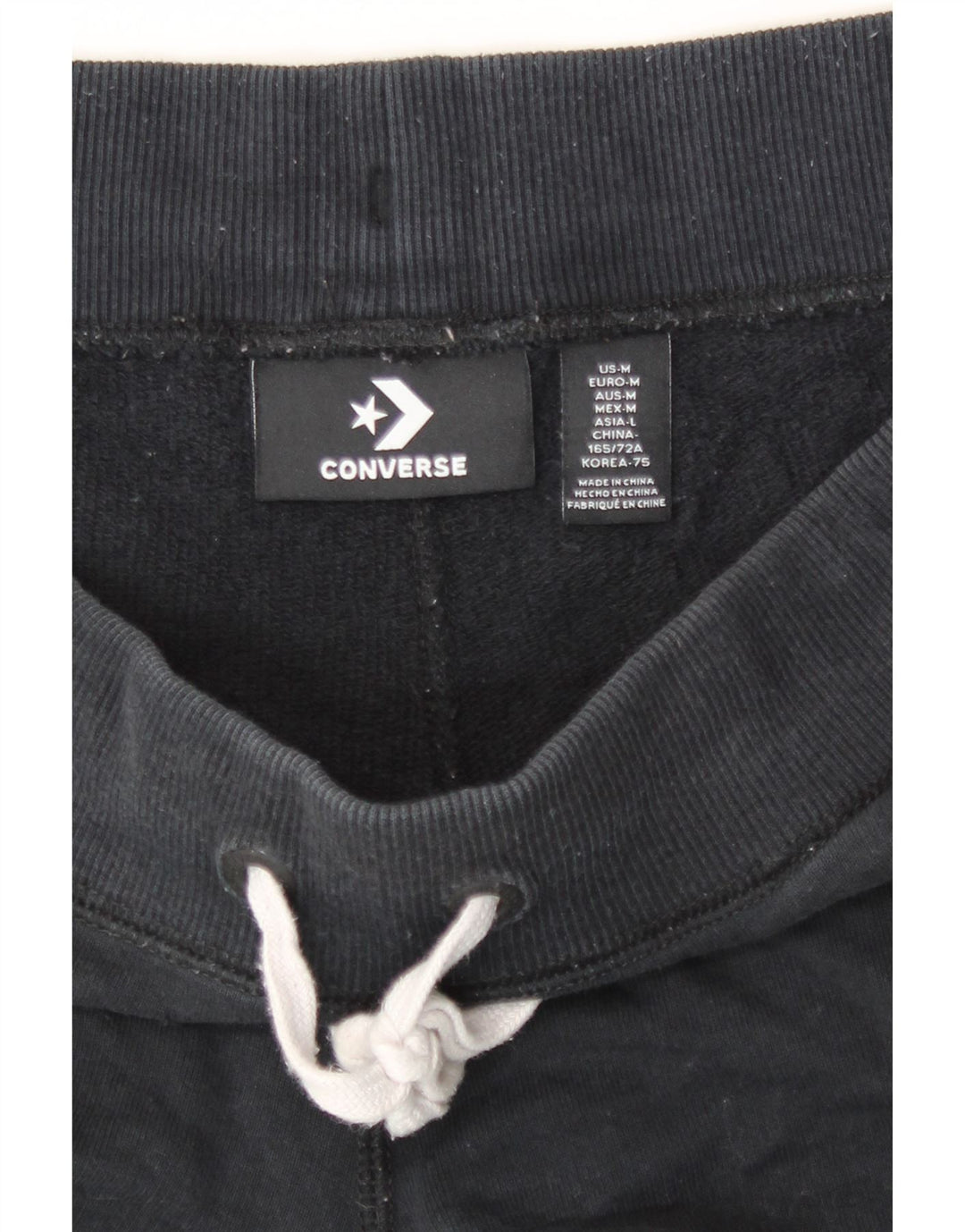 Converse Womens Sport Shorts UK 14 Médio Algodão Preto