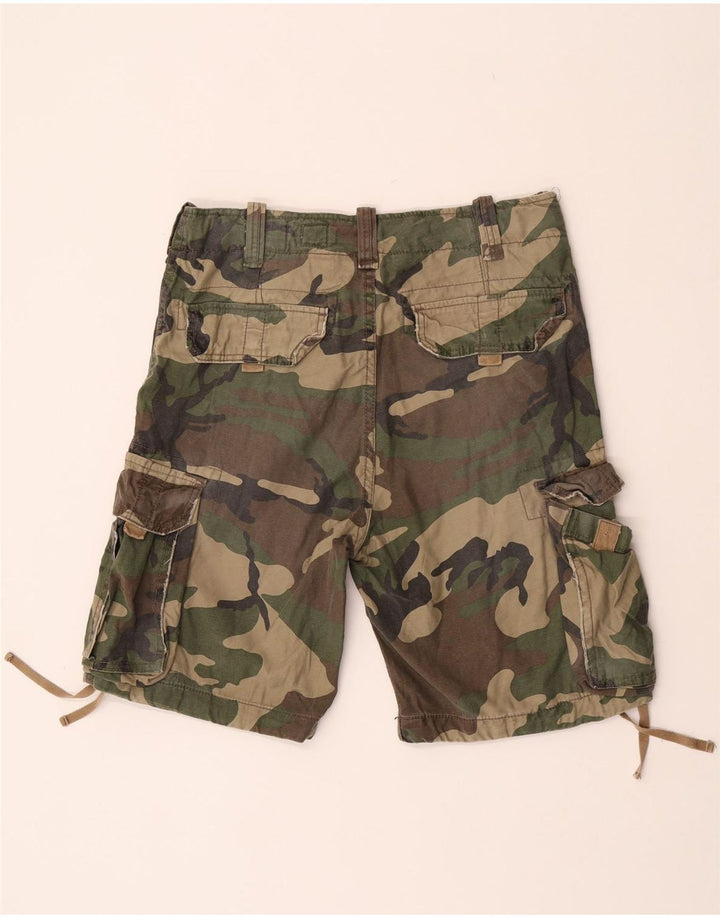 Shorts cargo masculino Jack & Jones médio W32 cáqui algodão camuflado
