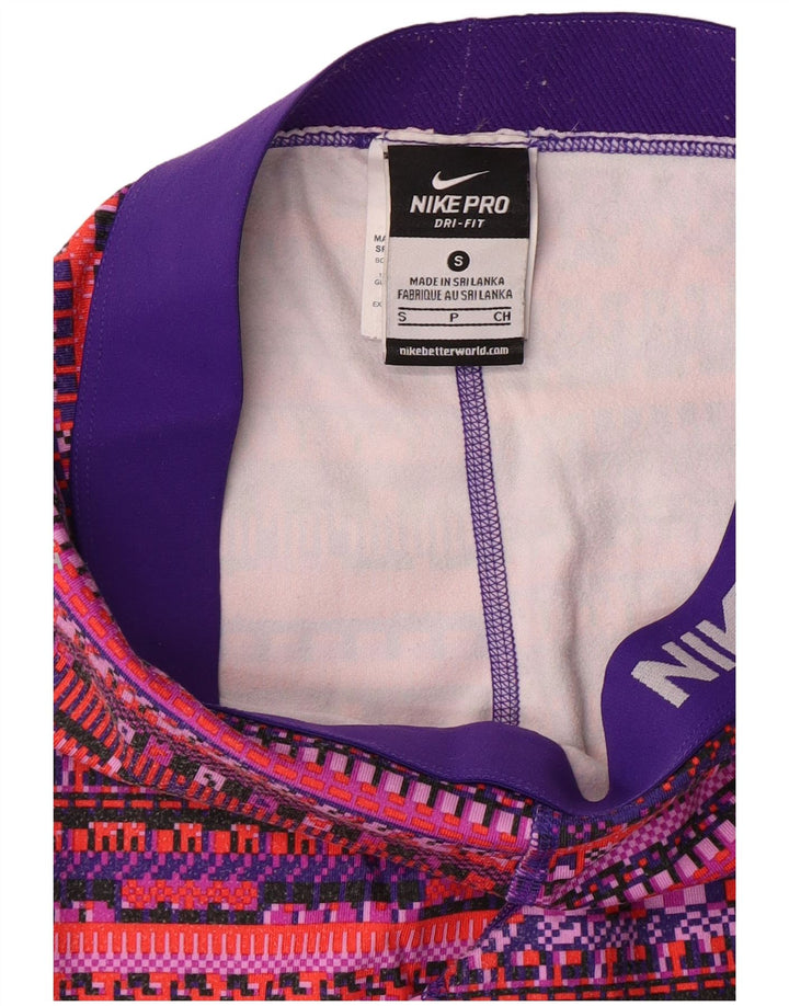 Leggings femininas Nike Dri Fit Graphic UK 8 pequenas multicoloridas geométricas