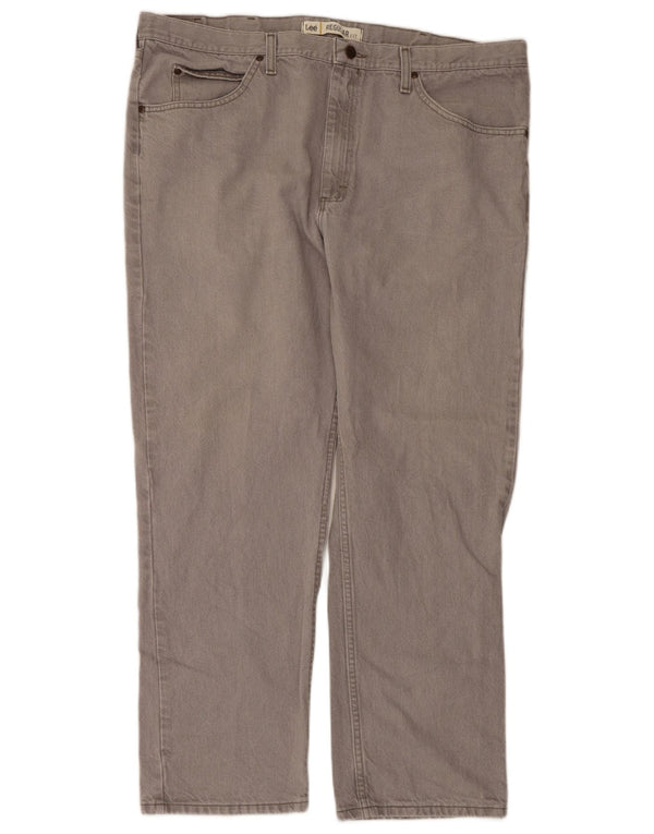 Lee Mens Regular Fit Straight Jeans W42 L30 Algodão Cinza