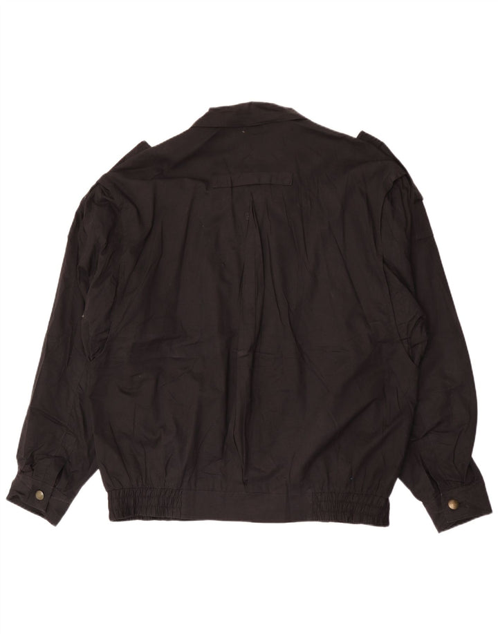 Jaqueta bomber militar masculina C&A EU 54 2XL algodão preto