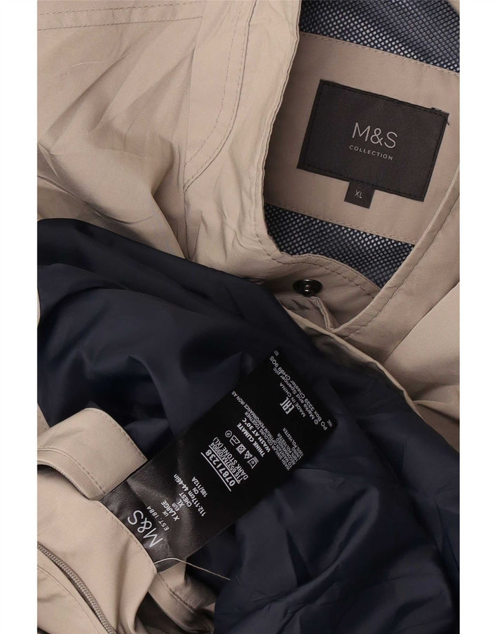 Jaqueta utilitária masculina Marks & Spencer UK 42 XL poliéster cinza