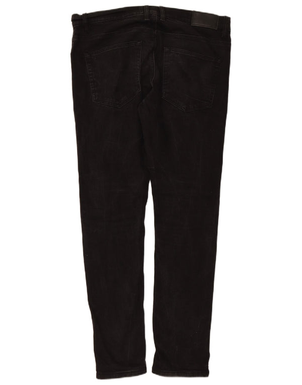 FRENCH CONNECTION Mens Jeans Slim W36 L32 Algodão Preto