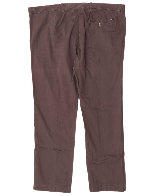 Calça chino reta masculina Marks & Spencer W44 L31 algodão cinza