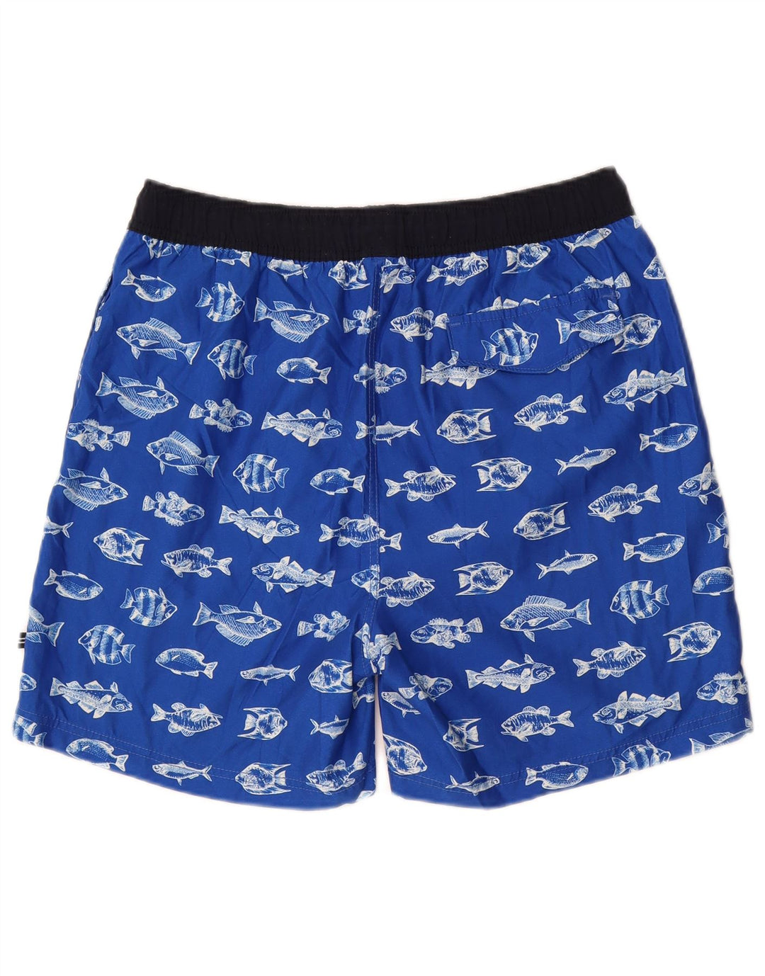 Shorts de natação masculino NAUTICA com padrão abstrato poliéster azul médio