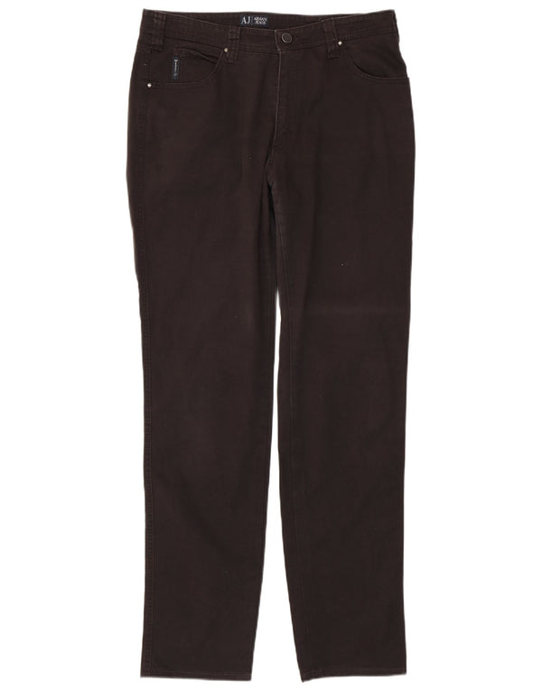 Armani Mens Jeans Slim W33 L33 Algodão Preto