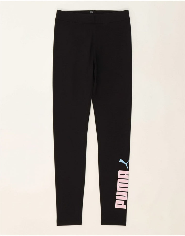 Leggings estampadas PUMA para meninas 11-12 anos algodão preto