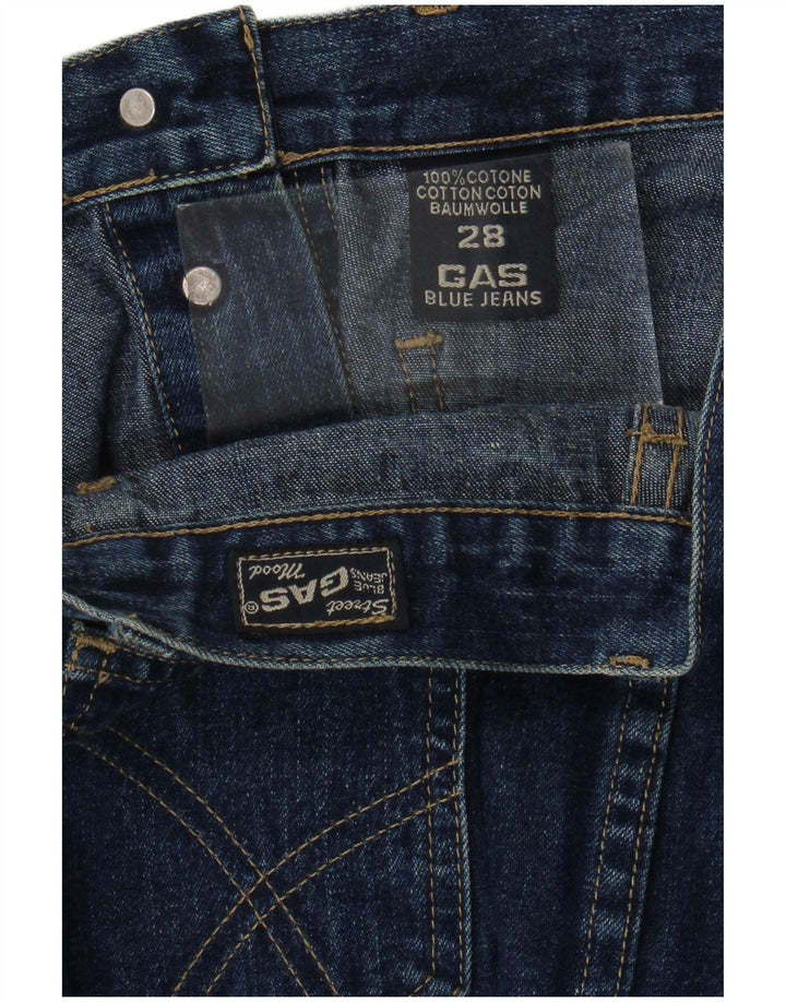Saia jeans feminina GAS W28 algodão azul médio