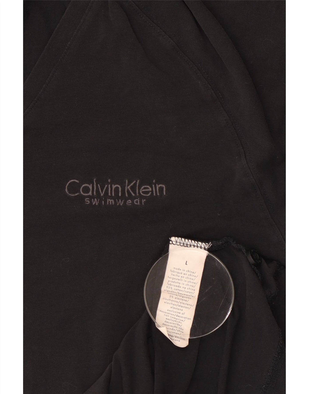 Camiseta masculina Calvin Klein grande algodão preto
