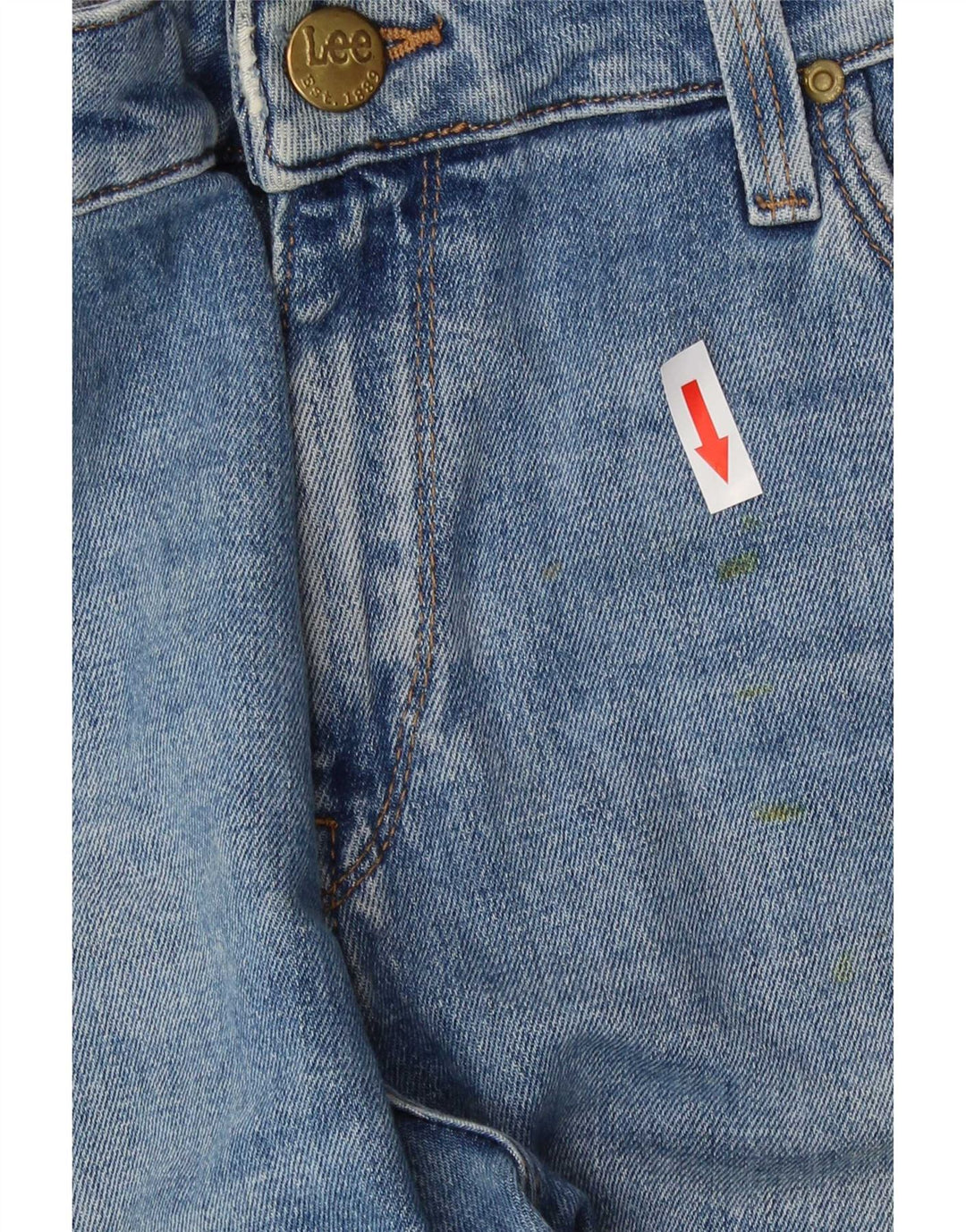 Lee Womens Elly Slim Straight Jeans W31 L29 Azul Algodão